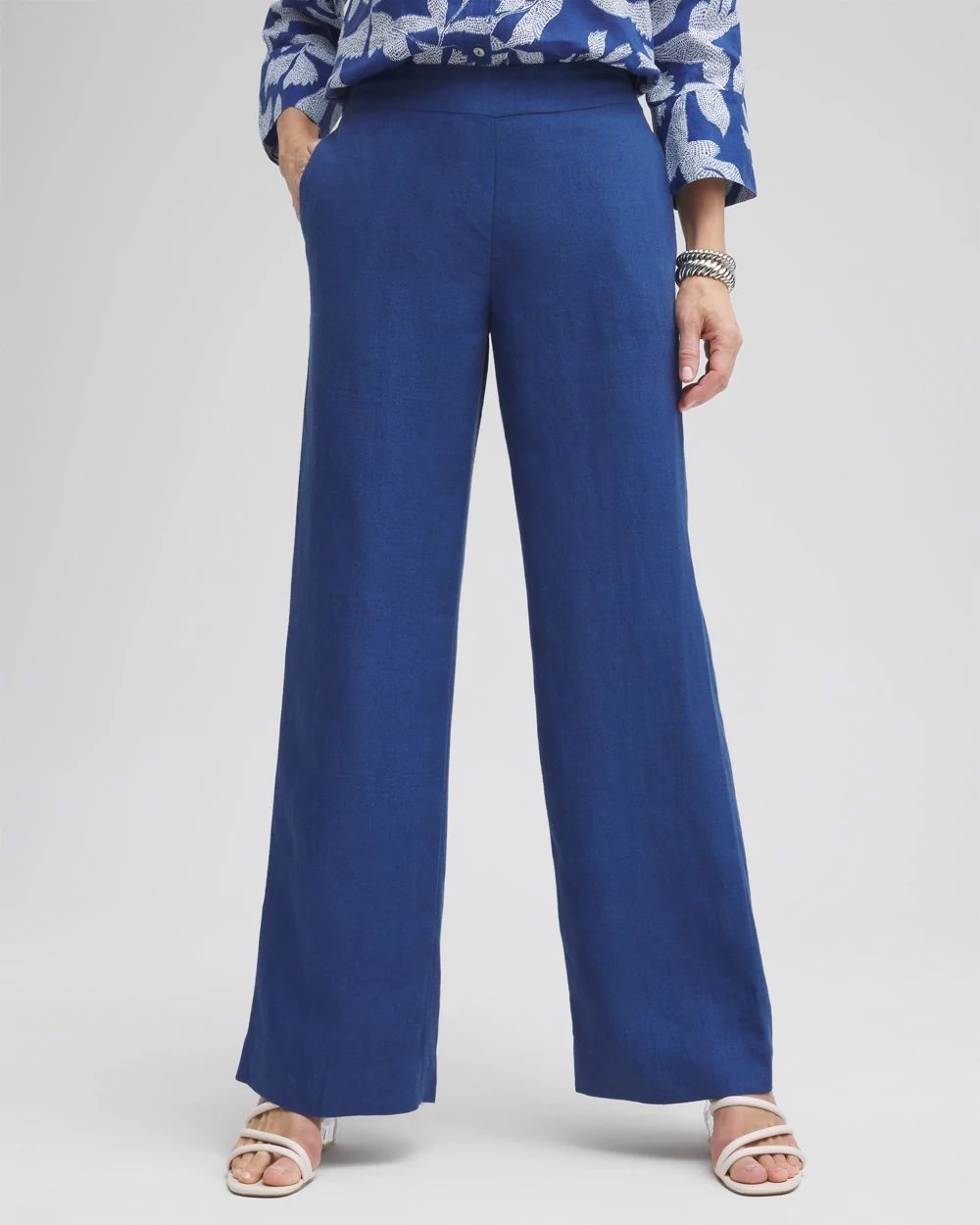 パンツ MALO DARK BLUE LINEN PANTS Malo Pants for Women | Online Sale up to 84% off | Lyst